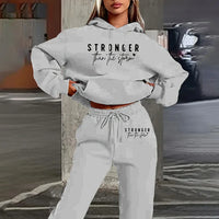 Women's 2-Piece Set Hoodie Drawstring Jogger Pants Tracksuit