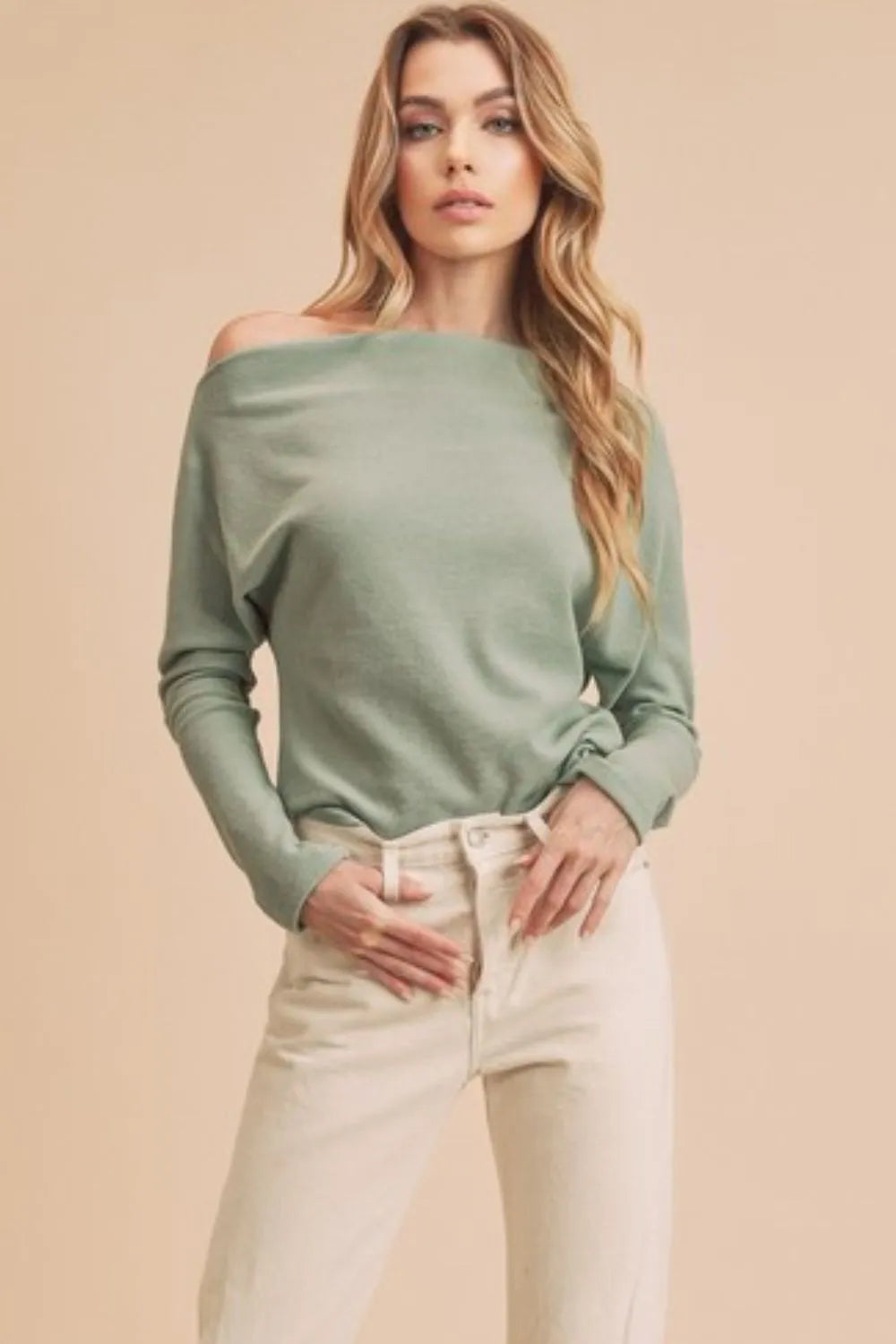 Aemi + Co One Shoulder Long Sleeve Knit Top - Jessiz Boutique