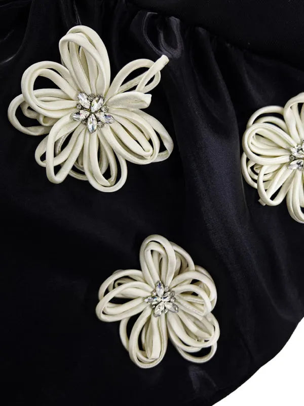 Black Floral Bandage Dress with Tutu Tutu - Jessiz Boutique