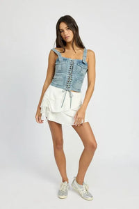 Cargo Denim Corset - Jessiz Boutique