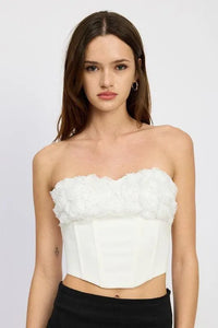 Corset Top with Lace Detail - Jessiz Boutique