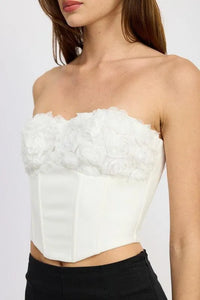 Corset Top with Lace Detail - Jessiz Boutique