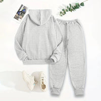 Women's 2-Piece Set Hoodie Drawstring Jogger Pants Tracksuit