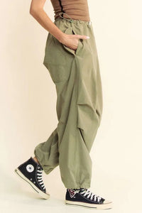 Davi & Dani Drawstring Baggy Pants with Pockets - Jessiz Boutique