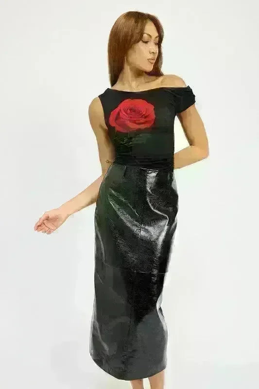 Fitted Pencil Skirt with Slit - Jessiz Boutique