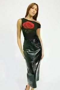 Fitted Pencil Skirt with Slit - Jessiz Boutique