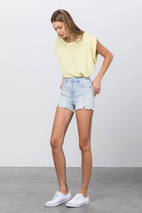 High Waist Denim Shorts - Jessiz Boutique