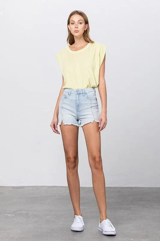 High Waist Denim Shorts - Jessiz Boutique