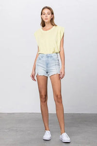 High Waist Denim Shorts - Jessiz Boutique