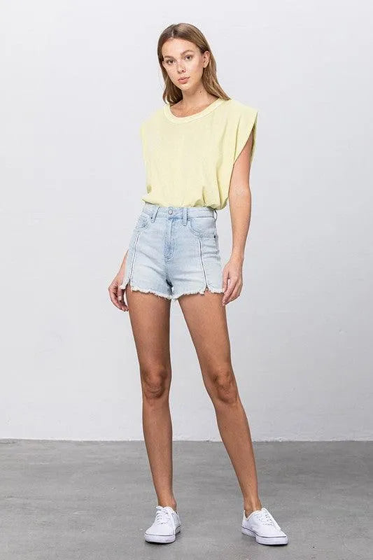 High Waist Denim Shorts - Jessiz Boutique
