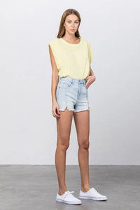 High Waist Denim Shorts - Jessiz Boutique