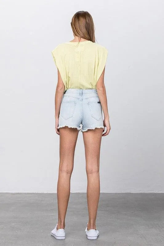 High Waist Denim Shorts - Jessiz Boutique