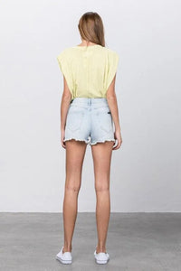 High Waist Denim Shorts - Jessiz Boutique