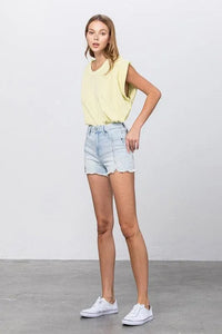 High Waist Denim Shorts - Jessiz Boutique