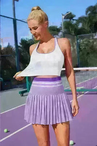 High Waist Pleated Skirt Two Piece Tennis Dress - Jessiz Boutique