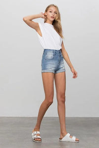 High Waist Premium Double Waistband Shorts - Jessiz Boutique