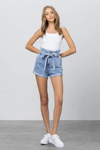 High Waisted Cuffed Shorts - Jessiz Boutique