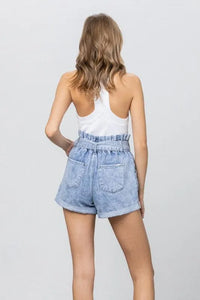 High Waisted Cuffed Shorts - Jessiz Boutique