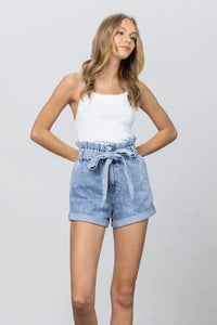 High Waisted Cuffed Shorts - Jessiz Boutique