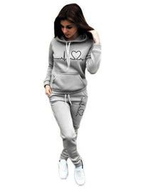 Hooded Fashionable Fleece Sweatsuit - Jessiz Boutique