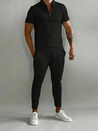 Men's Polo Shirt & Pants Two-Piece Set