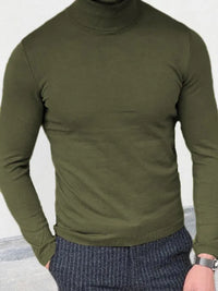 Men's Turtleneck Sweater Slim Fit Pullover Sweater