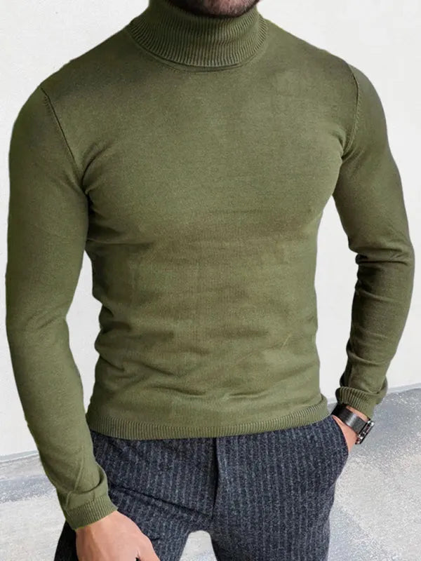 Men's Turtleneck Sweater Slim Fit Pullover Sweater
