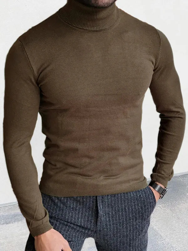 Men's Turtleneck Sweater Slim Fit Pullover Sweater
