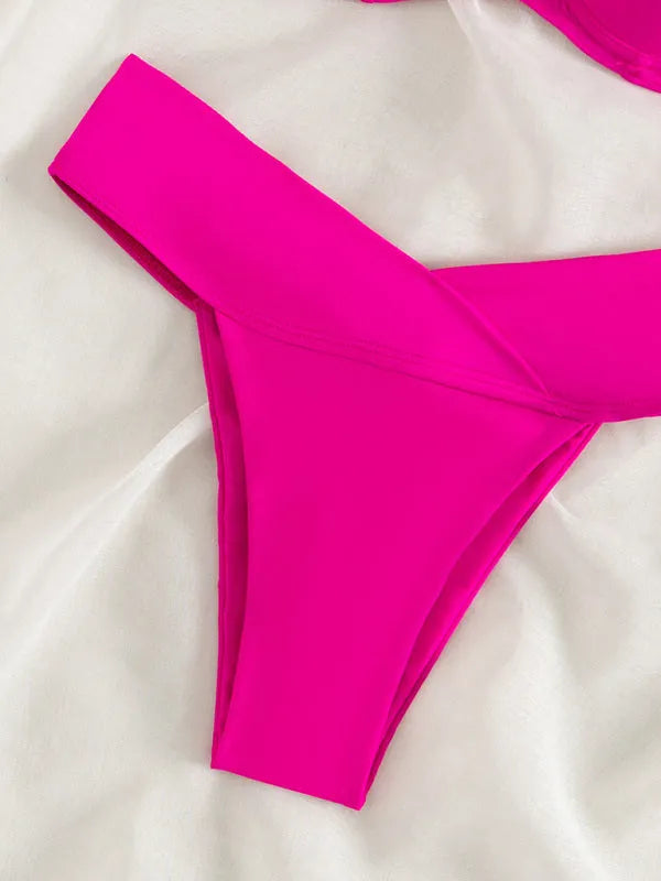 Solid Color Bikini Sexy Swimsuit