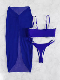 Swimsuit Three-Piece Bikini U-Shaped Decoration Swimsuit