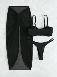 Swimsuit Three-Piece Bikini U-Shaped Decoration Swimsuit
