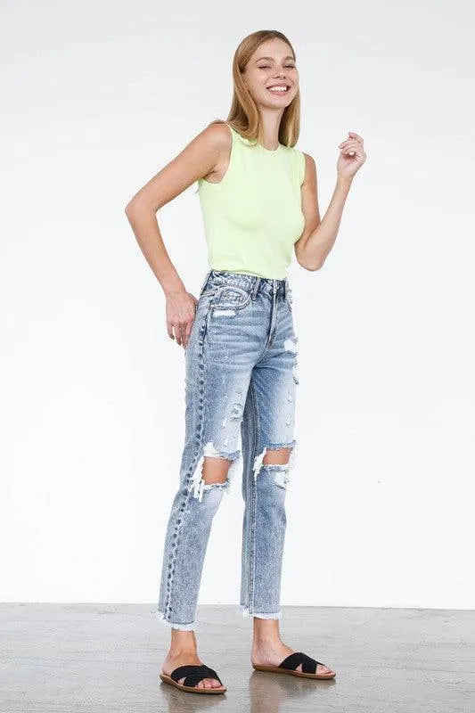 Insane Gene High Rise Straight Jeans - Jessiz Boutique
