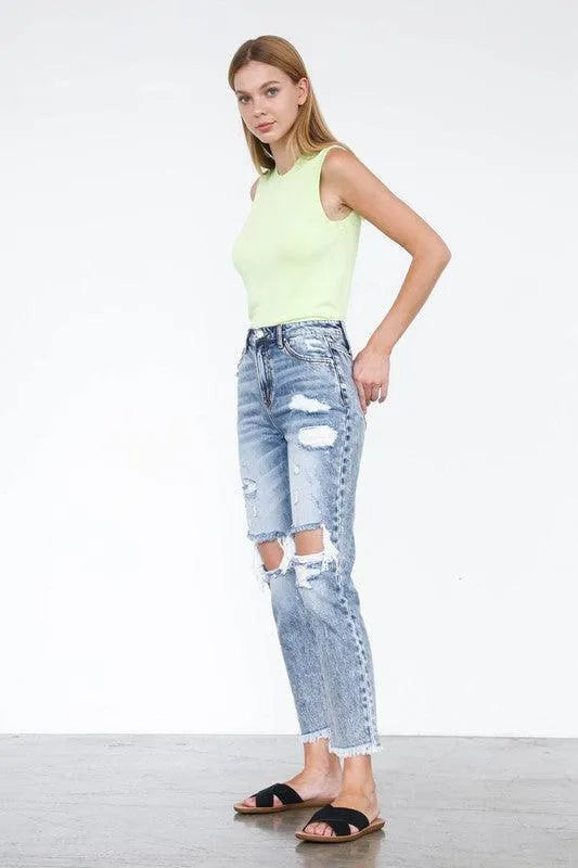 Insane Gene High Rise Straight Jeans - Jessiz Boutique