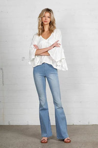 Insane Gene Mid - Rise Banded Wider Flare Jeans - Jessiz Boutique