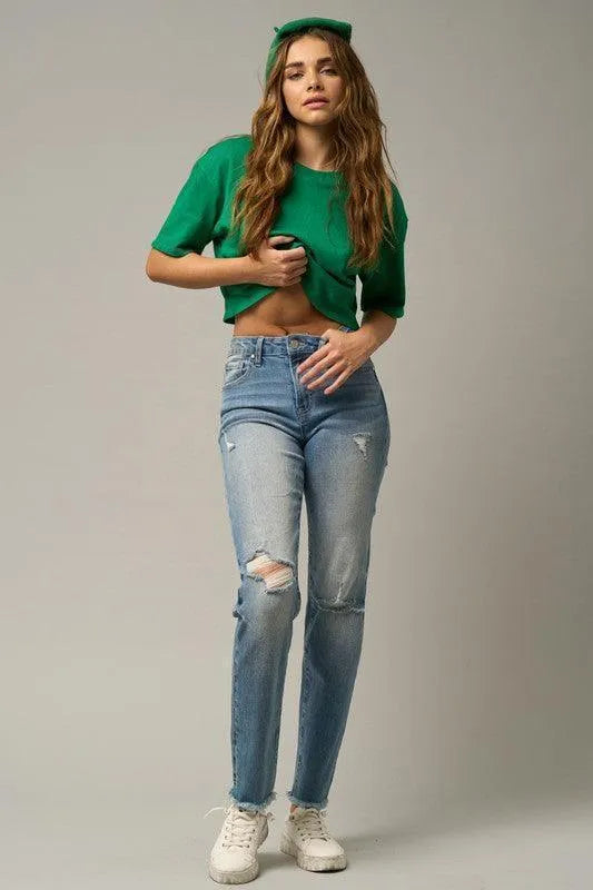 Insane Gene Mid-Rise Slim Tapered Jeans - Jessiz Boutique