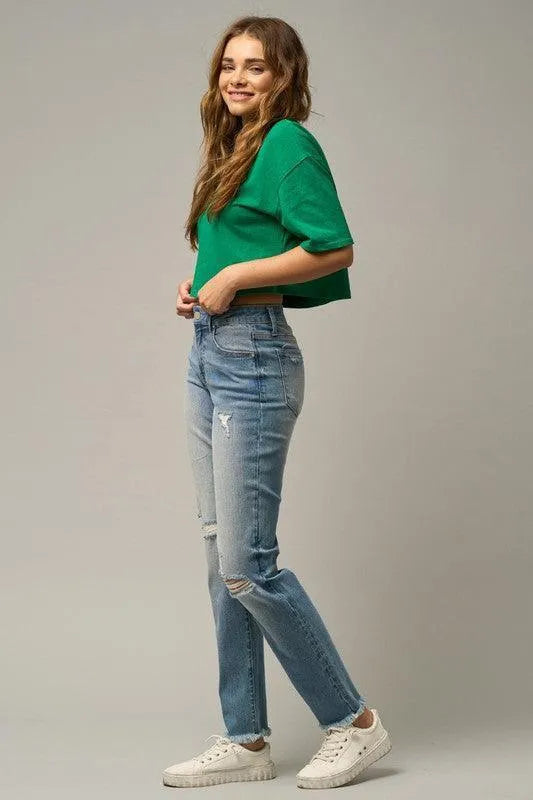 Insane Gene Mid-Rise Slim Tapered Jeans - Jessiz Boutique