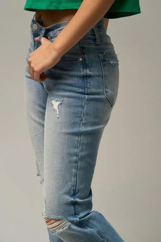 Insane Gene Mid-Rise Slim Tapered Jeans - Jessiz Boutique