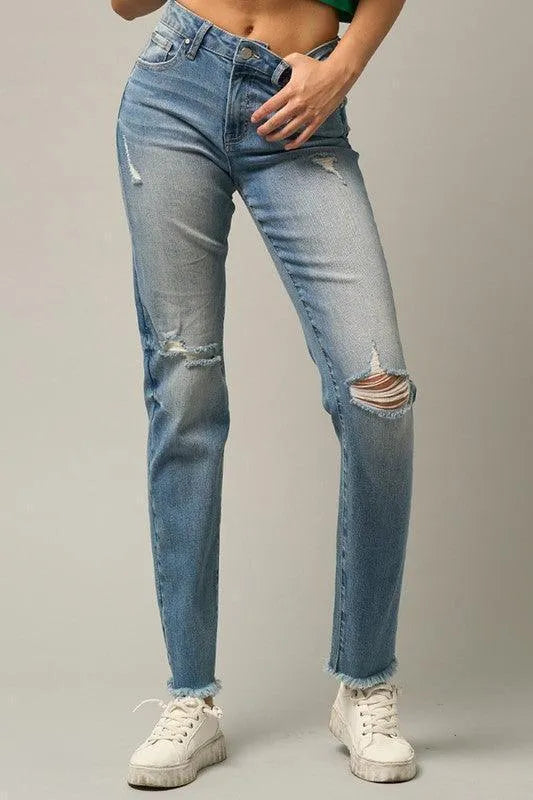 Insane Gene Mid-Rise Slim Tapered Jeans - Jessiz Boutique