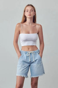 Insane Gene Mid Rise Slouch Shorts - Jessiz Boutique