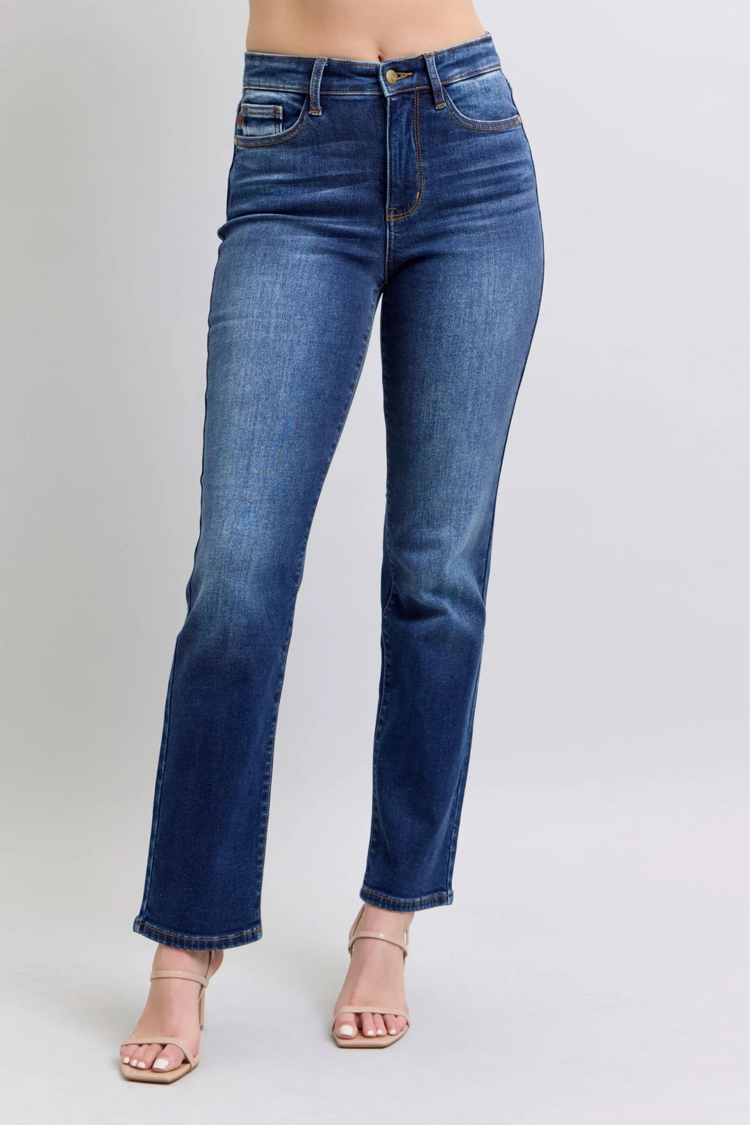 Judy Blue Full Size Washed Straight Leg Jeans with Pockets - Jessiz Boutique