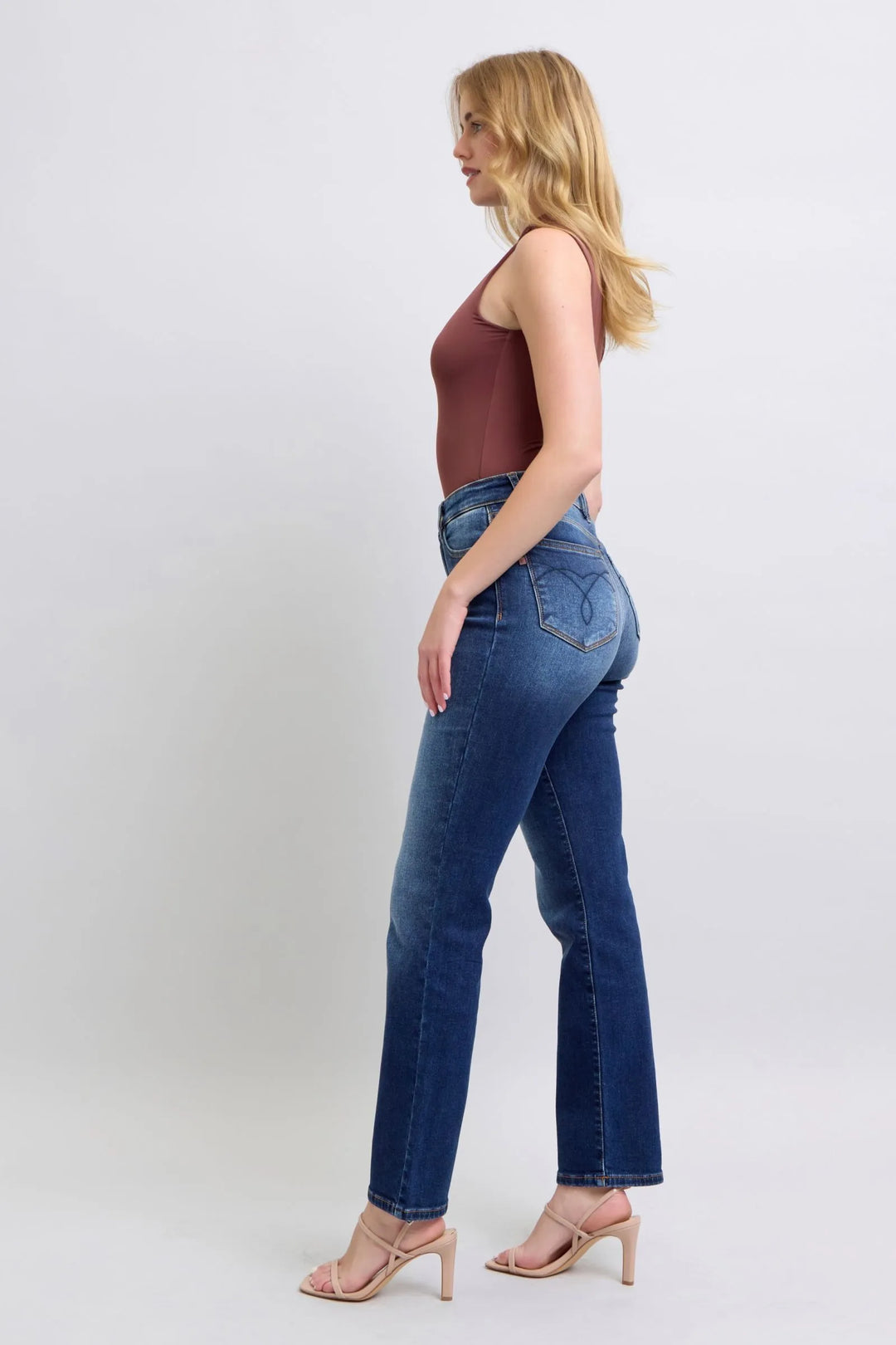 Judy Blue Full Size Washed Straight Leg Jeans with Pockets - Jessiz Boutique