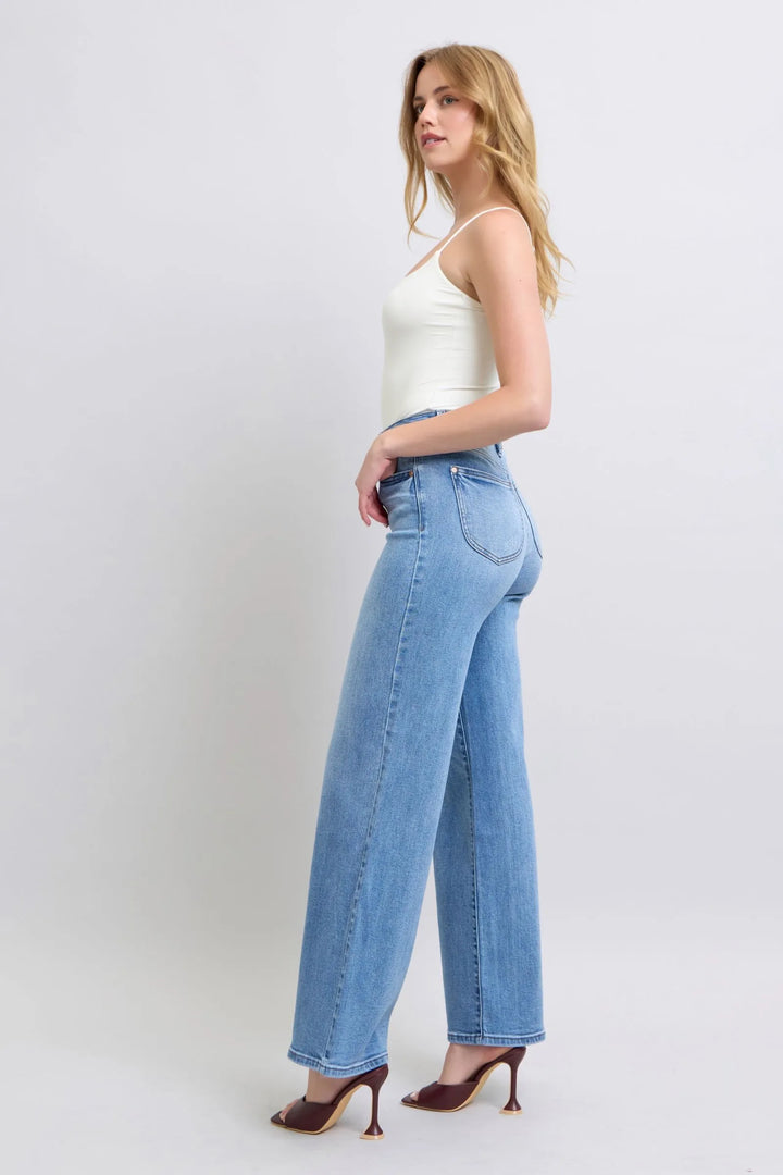 Judy Blue Full Size Wide Leg Jeans with Pockets - Jessiz Boutique