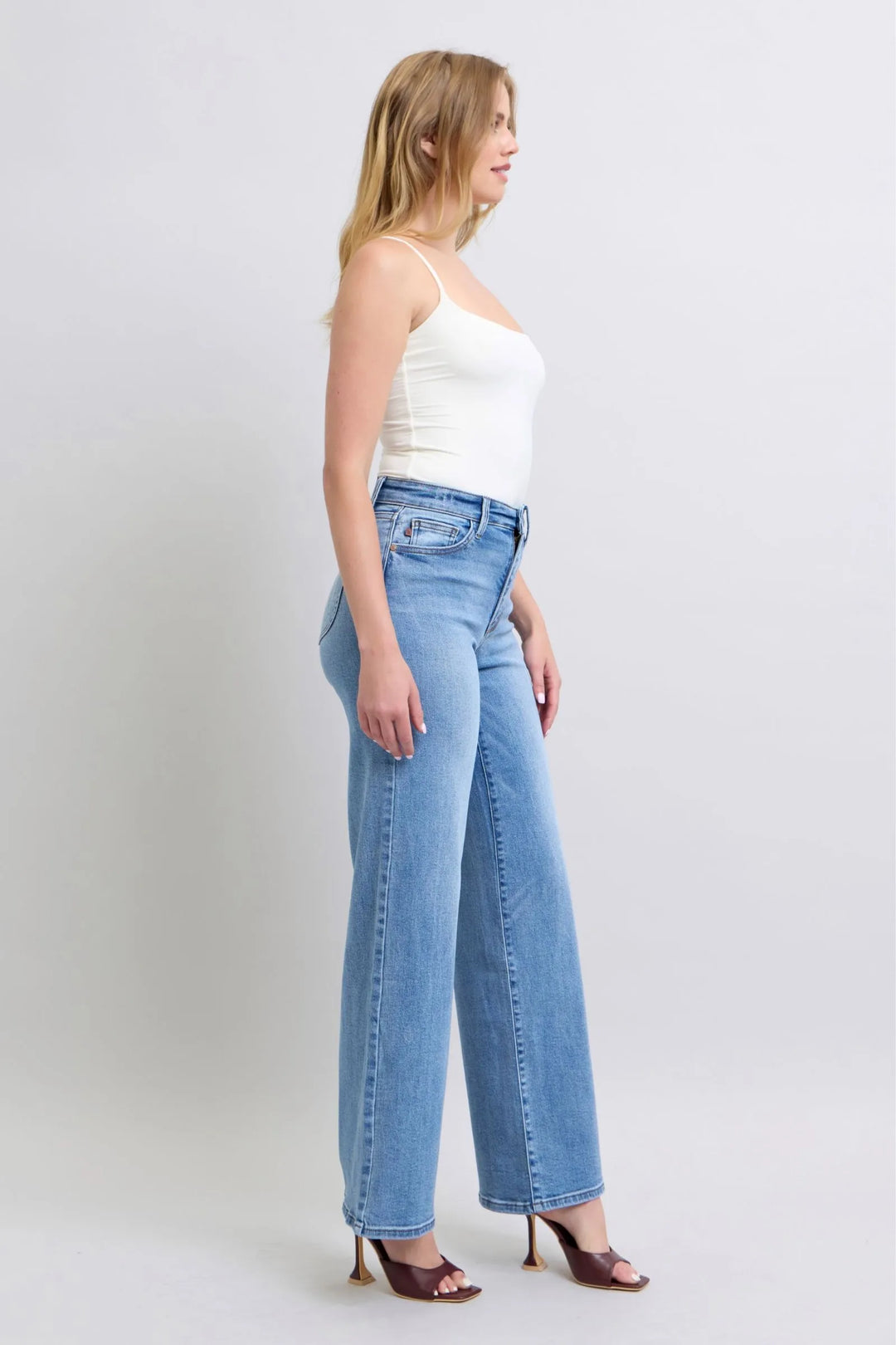 Judy Blue Full Size Wide Leg Jeans with Pockets - Jessiz Boutique