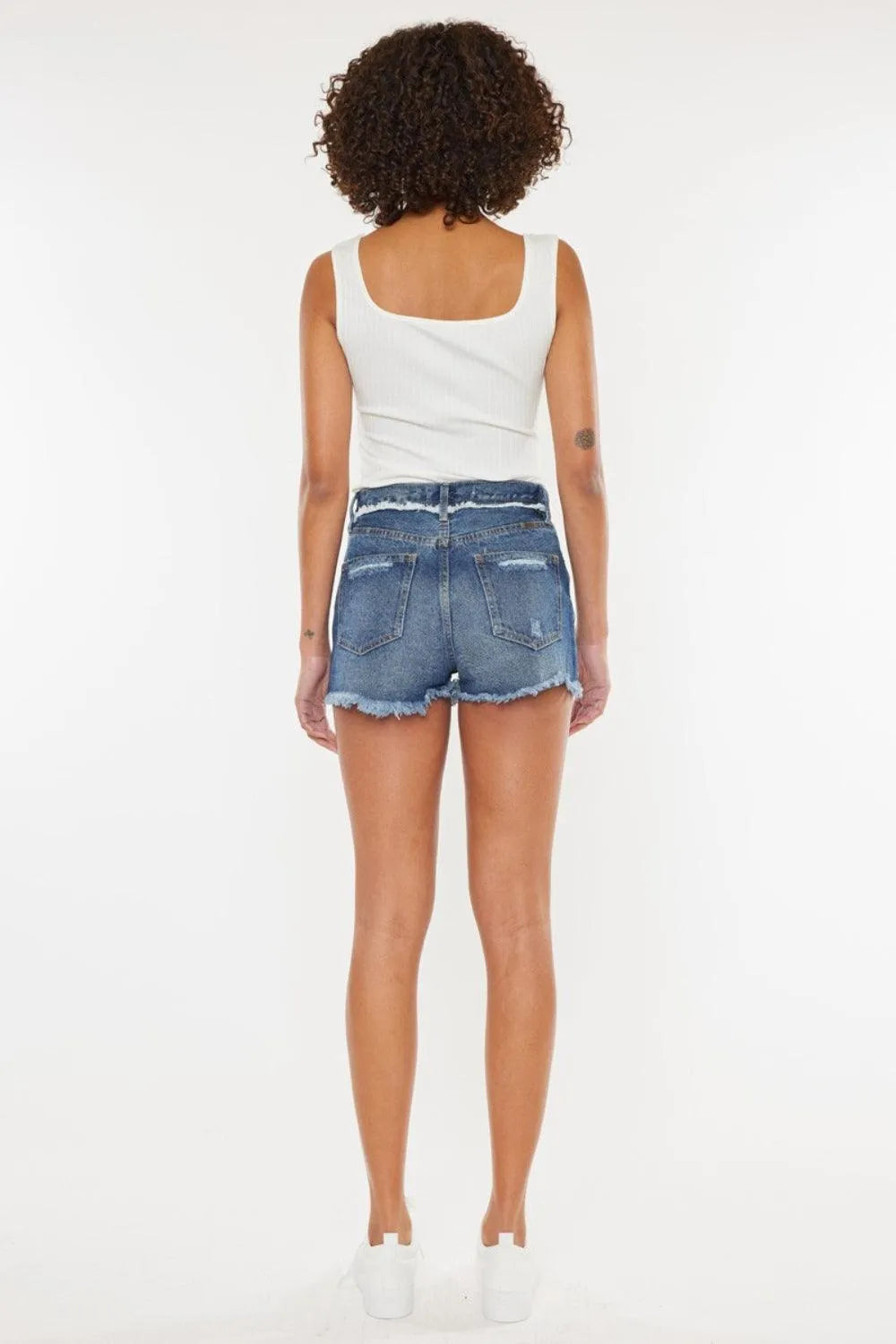 Kancan Distressed Button Fly Denim Shorts - Jessiz Boutique