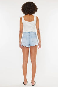 Kancan Distressed Button Fly Medium Denim Shorts - Jessiz Boutique
