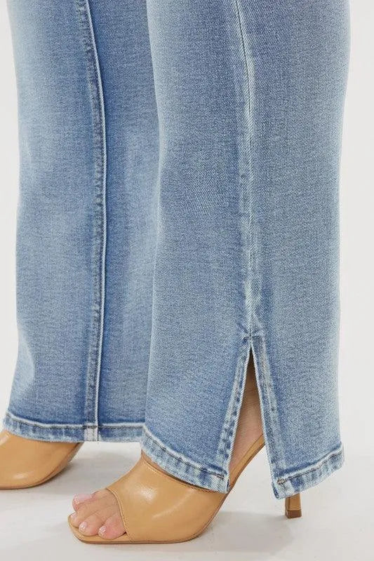 Kancan Plus Mid-Rise Y2K Medium Wash Bootcut Jeans - Jessiz Boutique