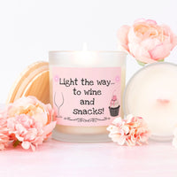 Light the Way to Wine and Snacks - Pink Wick Candle - Jessiz Boutique