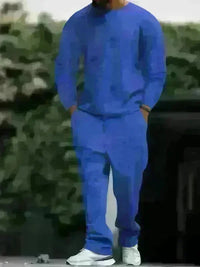 Men's Long-Sleeved Round-Neck Casual Set - Jessiz Boutique