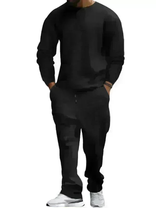 Men's Long-Sleeved Round-Neck Casual Set - Jessiz Boutique