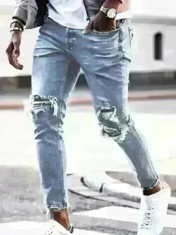 Men's Ripped Pencil Jeans - Jessiz Boutique